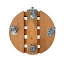Ver imagem 3 de Suporte Vaso Redondo 28cm Roda Cristal Mogno