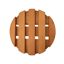 Ver imagem 2 de Suporte Vaso Redondo 28cm Roda Cristal Mogno