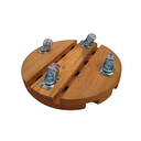 Ver imagem 4 de Suporte Vaso Redondo 28cm Roda Cristal Mogno