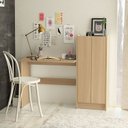 Ver imagem 1 de Mesa Escritório Escrivaninha com Armário Manaus 128cm PoliComplementos Legno Salinas