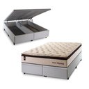 Ver imagem 1 de Conjunto Box Baú Super King Quartzo Branco 193x203x78 c/ Molas Ensacadas