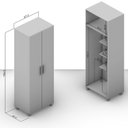 Ver imagem 5 de Armário Multiuso 2 Portas 4 Prateleiras com Espaço para Vassoura Clean