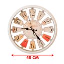 Ver imagem 5 de Relógio de Parede Vazado Preto Decoração Vintage Retrô 40cm