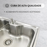 Cuba para Cozinha Aço Inox 304 Gourmet com Acessórios 60x42 - 5