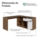 Ver imagem 5 de Escrivaninha Penteadeira de Canto Rustic/Branco Madesa