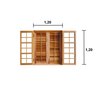 Janela de Madeira de Abrir 120x120cm 4 Folhas Rodam  - 2