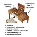 Ver imagem 5 de Escrivaninha Penteadeira com Espelho e Banqueta Luanda Fenix:nature/off White