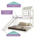 Ver imagem 4 de Beliche Solteiro Queen Montessoriano Cabana Family com Escorregador Casatema MadeiraOriginals