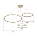 Ver imagem 2 de Lustre Pendente Astraled Aspectral Pl-9740 Dourado Led Bivolt Dourado Pl-9740