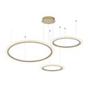 Ver imagem 1 de Lustre Pendente Astraled Aspectral Pl-9740 Dourado Led Bivolt Dourado Pl-9740