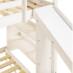 Beliche Solteiro Queen Montessoriano Cabana Family com Escorregador e Estante Casatema - 7