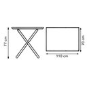 Ver imagem 3 de Kit 4 Conjuntos Mesa Dobrável Madeira 110x70 com 6 Cadeiras Personalizada Jack Imbuia - Cor: Marrom