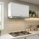 Ver imagem 1 de Armário Aéreo para Cozinha 80cm Americana Branco