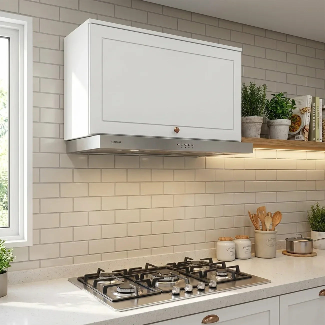 Ver imagem 1 de Armário Aéreo para Cozinha 80cm Americana Branco