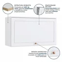 Ver imagem 4 de Armário Aéreo para Cozinha 80cm Americana Branco