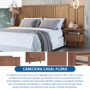 Ver imagem 6 de Cabeceira Ripada Casal 2 Mesas de Cabeceira Flora Marrom