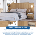 Ver imagem 6 de Cabeceira Ripada Casal Flora com 2 Mesas de Cabeceira Marrom