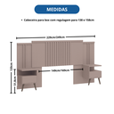 Ver imagem 7 de Cabeceira Ripada Casal 2 Mesa de Cabeceiras Flora Marrom