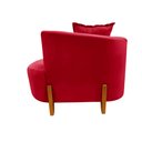 Ver imagem 6 de Namoradeira Sofá Feijão Luna 100cm Orgânica Veludo Vermelho