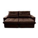 Ver imagem 4 de Sofá Retrátil Reclinável Sevilha 230cm Suede Velut com Molas Ensacadas - King House