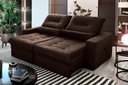 Ver imagem 1 de Sofá Retrátil Reclinável Sevilha 230cm Suede Velut com Molas Ensacadas - King House