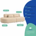 Ver imagem 4 de Sofá Luxuoso Modular Decoração Sala de Estar 230cm Noor