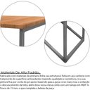 Ver imagem 3 de Mesa de Centro Viena Retangular para Sala Decor Madeira MDF Compacta Prata/Jade