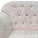 Ver mais imagens de Kit Namoradeira + 2 Poltronas Decorativa Dália Linho Bege Pés Madeira