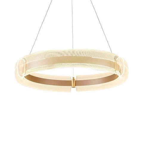 Lustre Pendente Nordecor Dalen 2960 80cm Ouro Brilho Bivolt Dourado