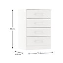 Ver imagem 4 de Cômoda 4 Gavetas Branco - Soluzione