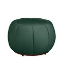 Ver imagem 5 de Kit Poltrona Base Giratória C/ Almofada e Puff Concha Veludo Cor Verde