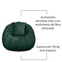 Ver imagem 2 de Kit Poltrona Base Giratória C/ Almofada e Puff Concha Veludo Cor Verde