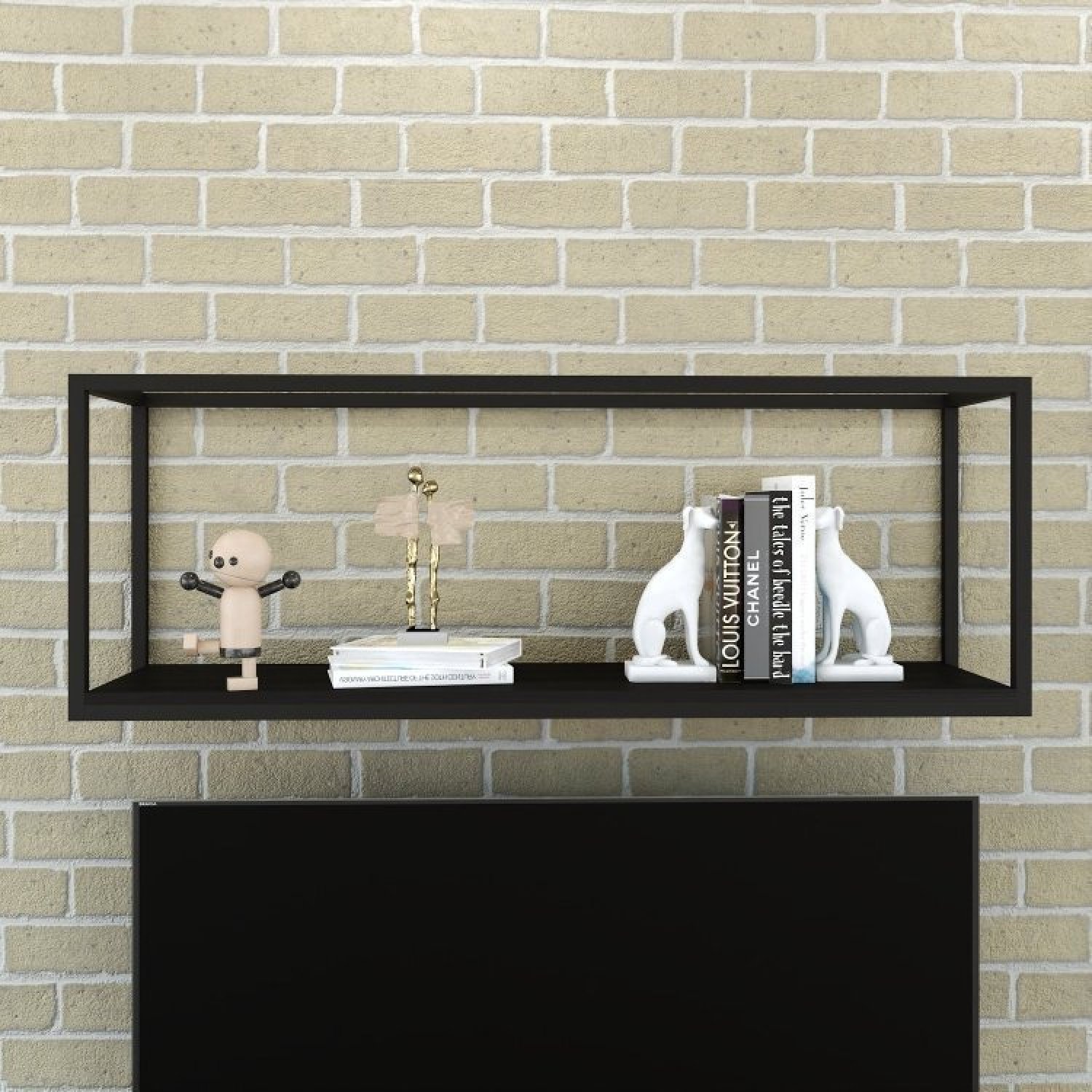 Rack para TV até 50 Polegadas 1 Nicho Aéreo Estilo Industrial Active Yescasa - 13