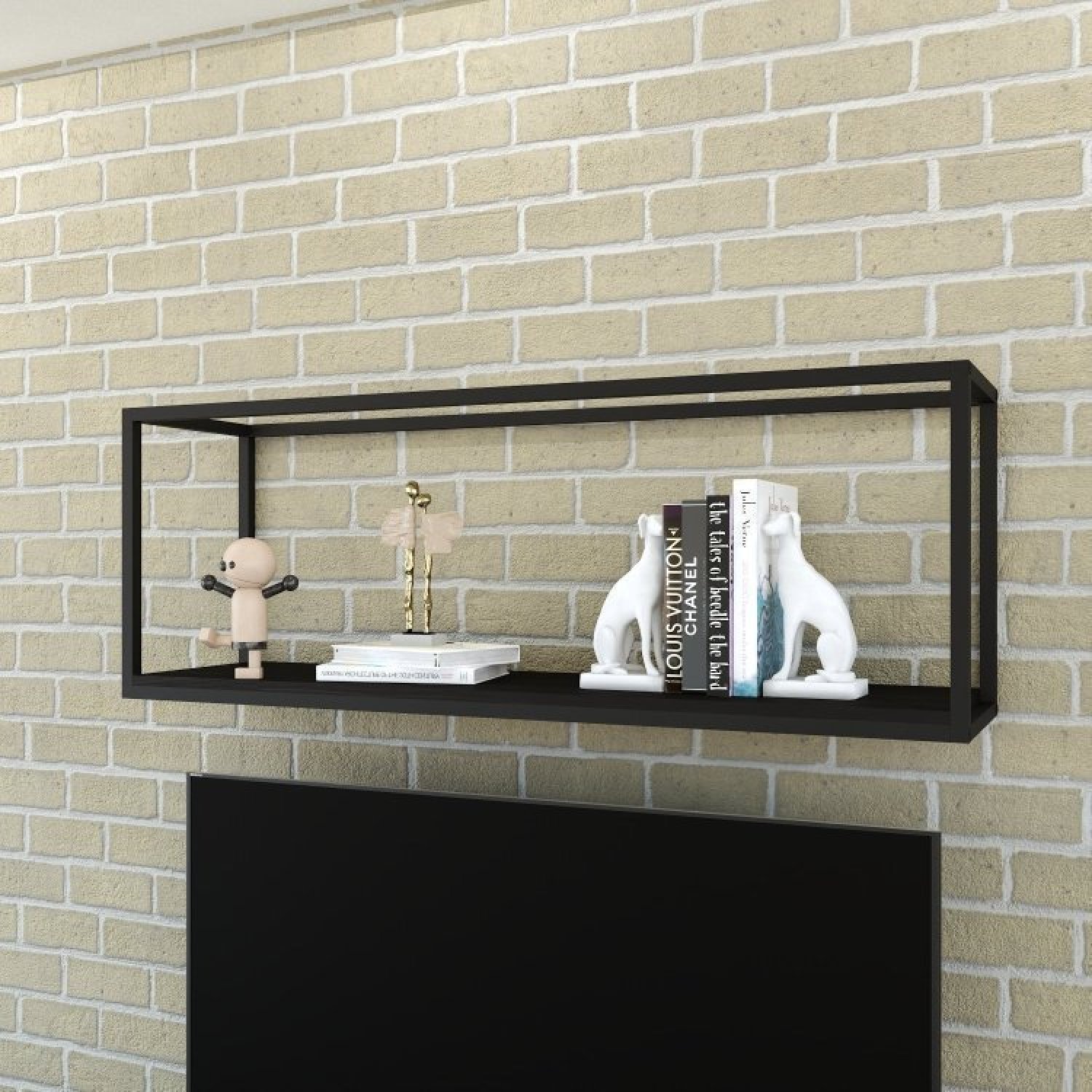 Rack para TV até 50 Polegadas 1 Nicho Aéreo Estilo Industrial Active Yescasa - 8
