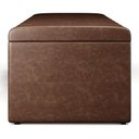 Ver imagem 7 de Calçadeira Recamier Baú para Cama de Casal Queen Dália 195x50 Cm W01 Couríssimo Marrom - Lyam Lyam D