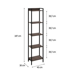Estante para TV até 50 Polegadas 1 Nicho Aéreo 1 Estante Estilo Industrial Active Yescasa - 17