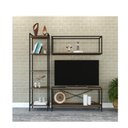 Ver imagem 1 de Estante para TV até 50 Polegadas 1 Nicho Aéreo 1 Estante Estilo Industrial Active Yescasa