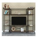 Ver imagem 1 de Estante para TV até 50 Polegadas 1 Nicho Aéreo 2 Estante Estilo Industrial Active Yescasa