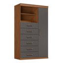 Ver imagem 3 de Multi-Cômoda 1 Porta 6 Gavetas Marabá