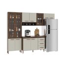 Ver imagem 2 de Armário de Cozinha Modulada Compacta Fidelitá Lisboa 4 Peças 260cm 11 Portas 3 Gavetas com Tampo