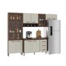 Cozinha Modulada Compacta Fidelitá Lisboa 4 Peças 260cm 11 Portas 3 Gavetas com Tampo - 3