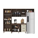 Ver imagem 3 de Armário de Cozinha Modulada Compacta Fidelitá Lisboa 4 Peças 260cm 11 Portas 3 Gavetas com Tampo