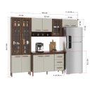 Ver imagem 4 de Cozinha Modulada Compacta Fidelitá Lisboa 4 Peças 260cm 11 Portas 3 Gavetas com Tampo