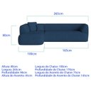 Ver imagem 7 de Sofá Modular Oslo Luxuoso Sala de Estar Decoração Luxo 265cm Suede
