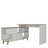 Mesa para Escritório Escrivaninha em L Retrô 136x120cm - 2