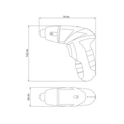 Parafusadeira 1/4" 21pç Bateria Ni-cd 4,8v Tramontina 42380521 - 3