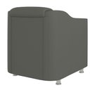 Ver imagem 4 de Kit 2 Poltrona Decorativa para Sala, Escritorio, Recepção Tila Suede Cinza