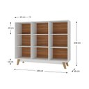 Ver imagem 3 de Estante para Livros Baixa 9 Nichos Amelia