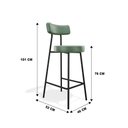 Ver imagem 7 de Conjunto 02 Banquetas Altas Bock Courissimo Verde - Ssx Multicoisas