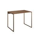 Ver imagem 2 de Escrivaninha Industrial Office Amêndoa 120x53 Grécia Base Dourada